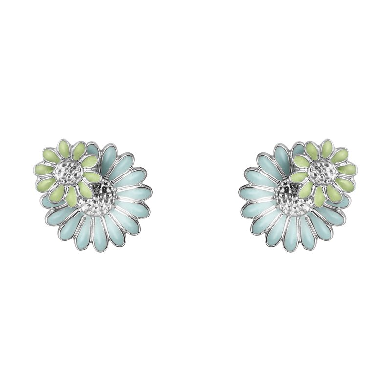 Georg Jensen - Daisy Blue & Green Studs - Tustains Jewellers