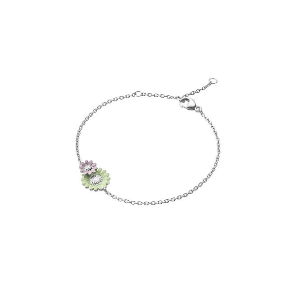 Georg Jensen - Daisy Green & Pink Bracelet - Tustains Jewellers