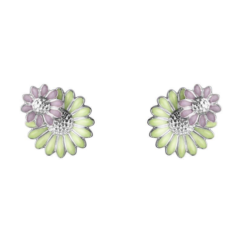 Georg Jensen - Daisy Green & Pink Studs - Tustains Jewellers