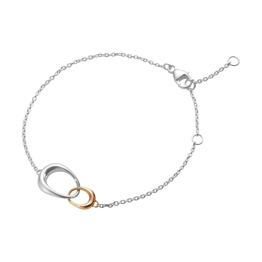 Georg Jensen - Silver & Rose Gold Offspring Bracelet - Tustains Jewellers