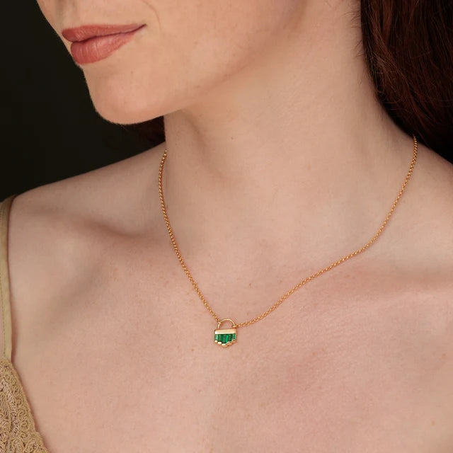 Scream Pretty Emerald Green Art Deco Pendant