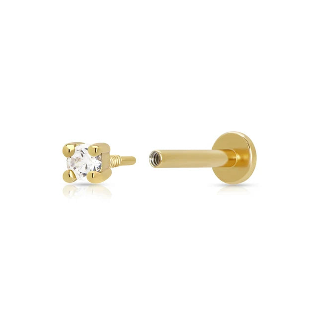 Scream Pretty Clear Stone Flat Back Earring