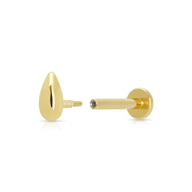 Scream Pretty Teardrop Flat Back Stud Earring