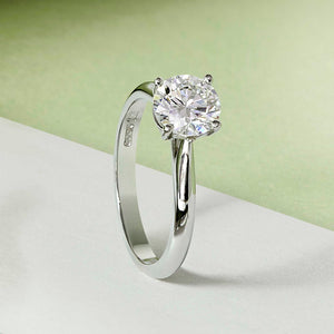 Lab Grown - 1.21ct Platinum Four - Claw Ring - Tustains Jewellers