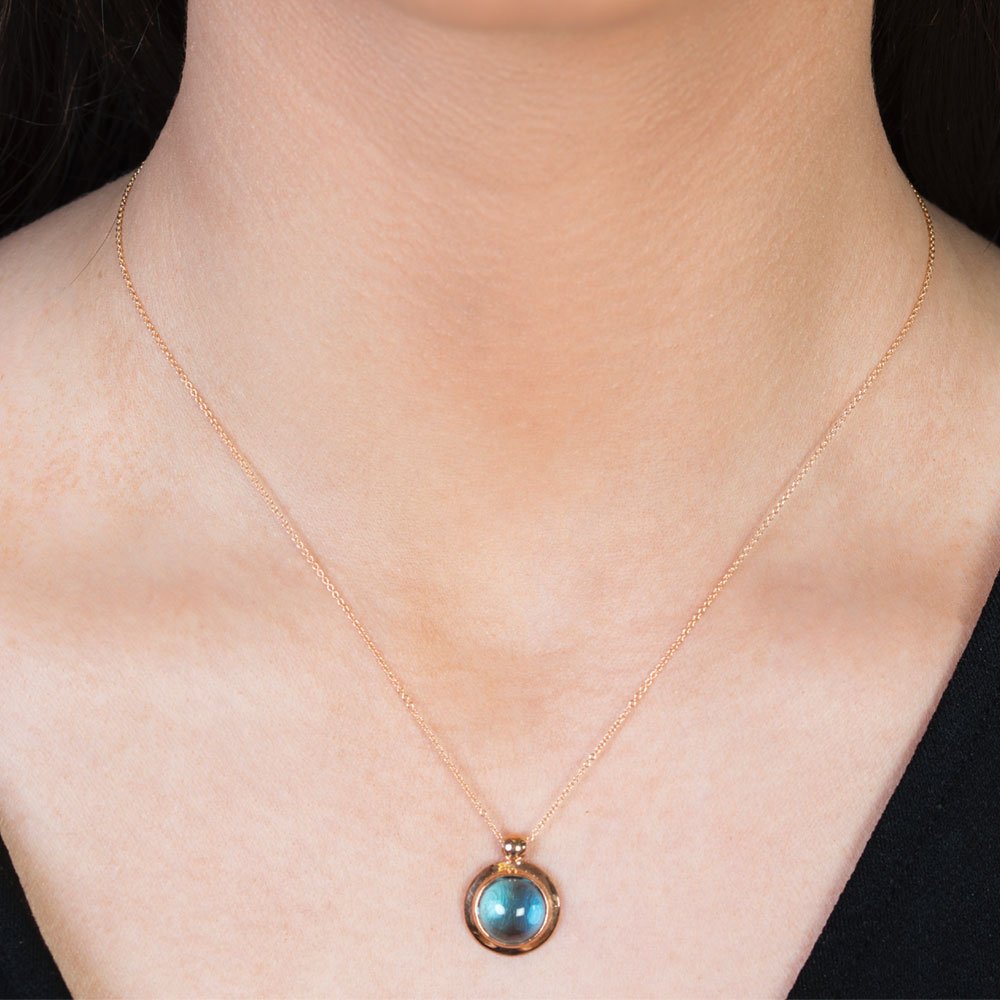 London Road - Blue Topaz Bubble Pendant - Tustains Jewellers