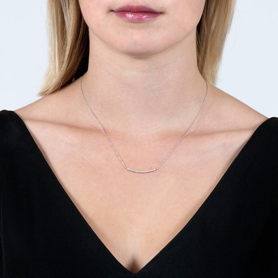 London Road - Diamond Bar Necklace - Tustains Jewellers