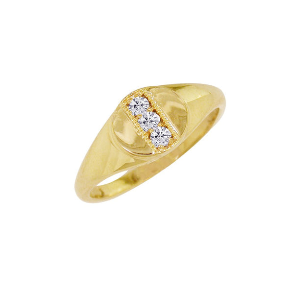 London Road - Diamond Signet Ring - Tustains Jewellers