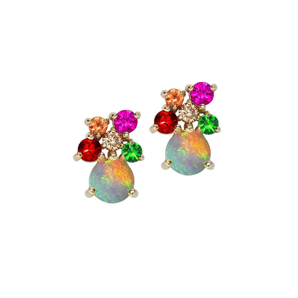 London Road - Multi Gem & Opal Earrings - Tustains Jewellers