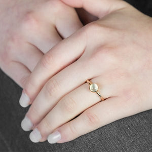 London Road - Rose Gold Moonstone Bubble Ring - Tustains Jewellers