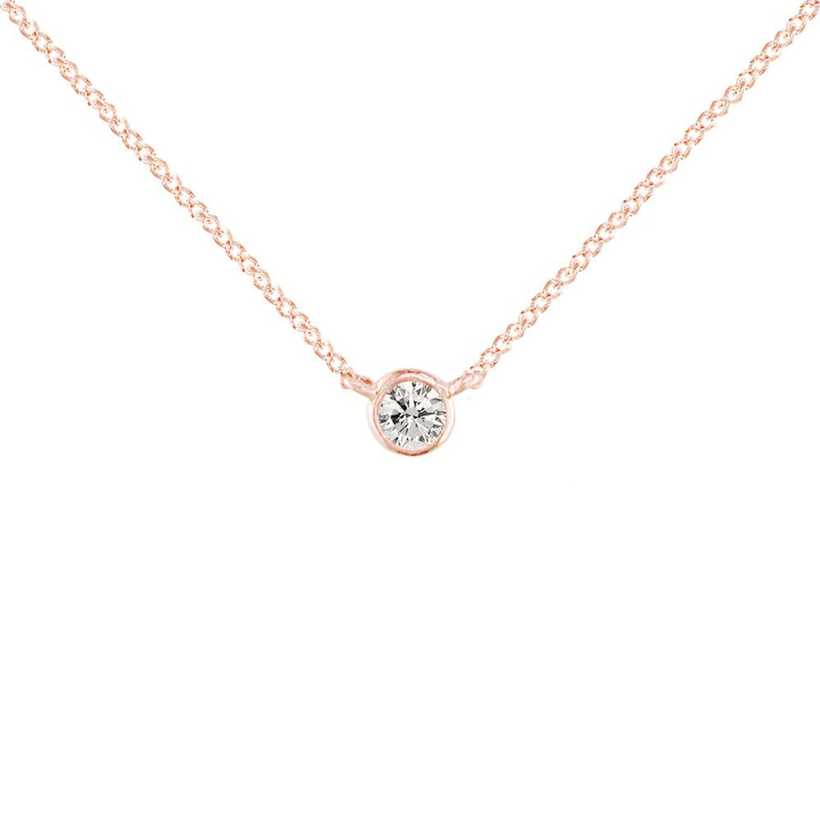 London Road - Rose Solitaire Raindrop Pendant - Tustains Jewellers