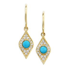 London Road - Turquoise Drop Earrings - Tustains Jewellers