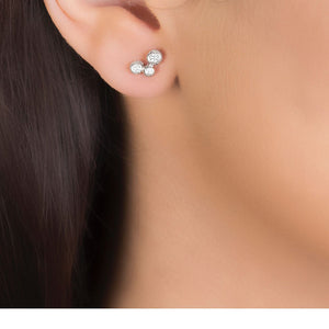 London Road - White Bubble Stud Earrings - Tustains Jewellers