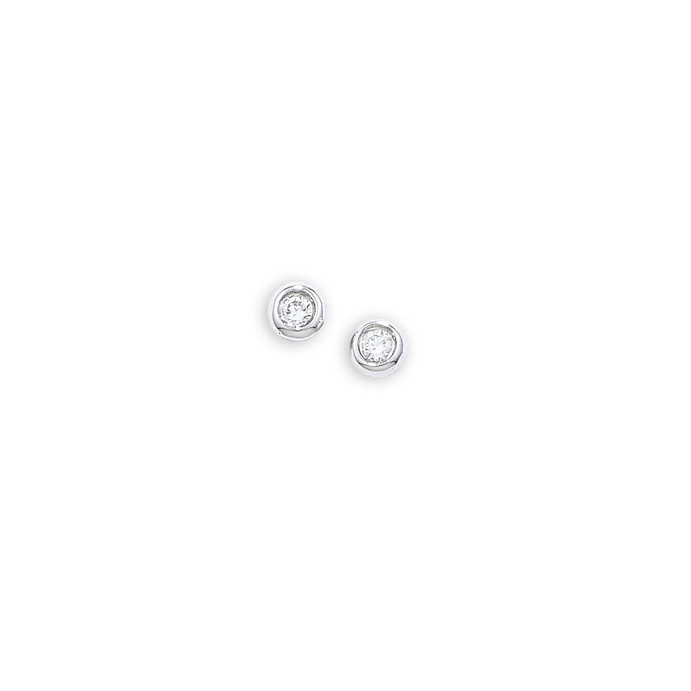 London Road - White Diamond Studs 0.04ct - Tustains Jewellers