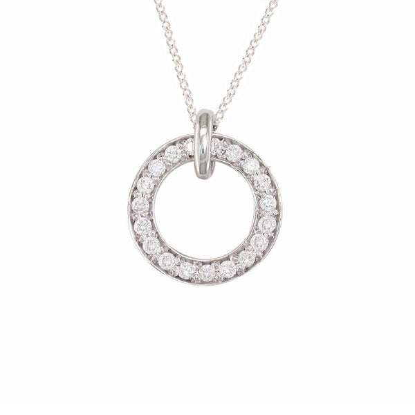 London Road - White Gold Meridian Pendant - Tustains Jewellers
