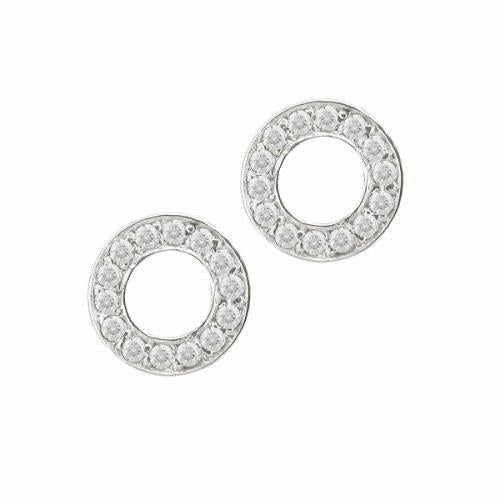 London Road - White Meridian Stud Earrings - Tustains Jewellers