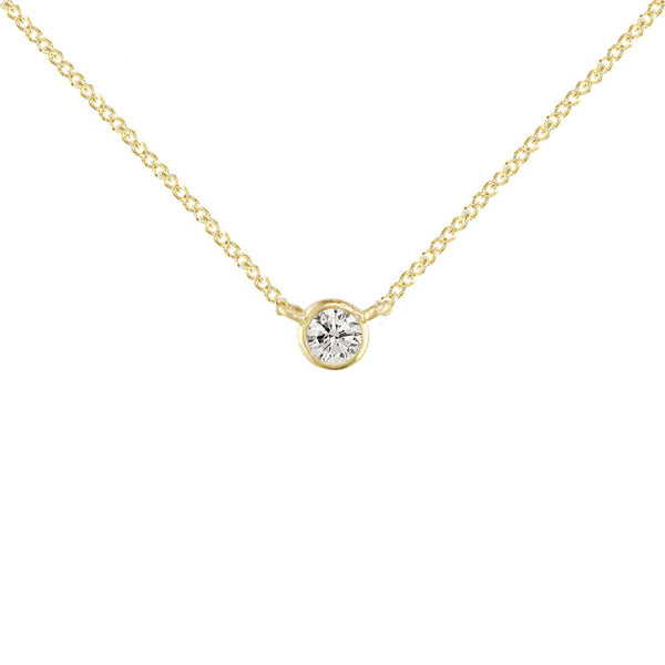 London Road - Yellow Solitaire Raindrop Pendant - Tustains Jewellers