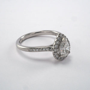 Pear Cluster with Diamond Shoulders - 0.89ct - Tustains Jewellers