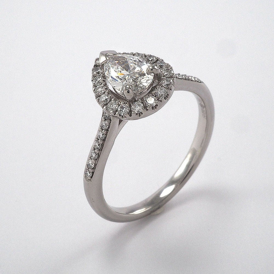 Pear Cluster with Diamond Shoulders - 0.89ct - Tustains Jewellers