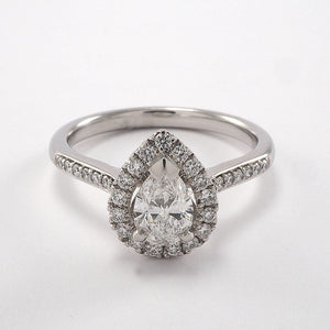 Pear Cluster with Diamond Shoulders - 0.89ct - Tustains Jewellers