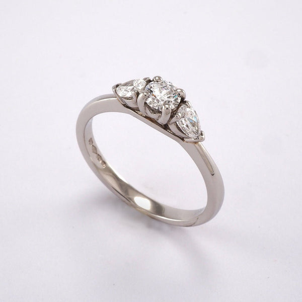 Round and Pear 3 stone 0.53ct - Tustains Jewellers