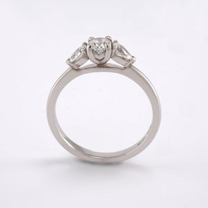 Round and Pear 3 stone 0.53ct - Tustains Jewellers