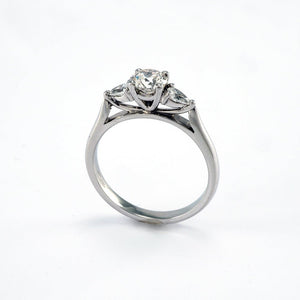 Round and Pear 3 stone 0.78ct - Tustains Jewellers