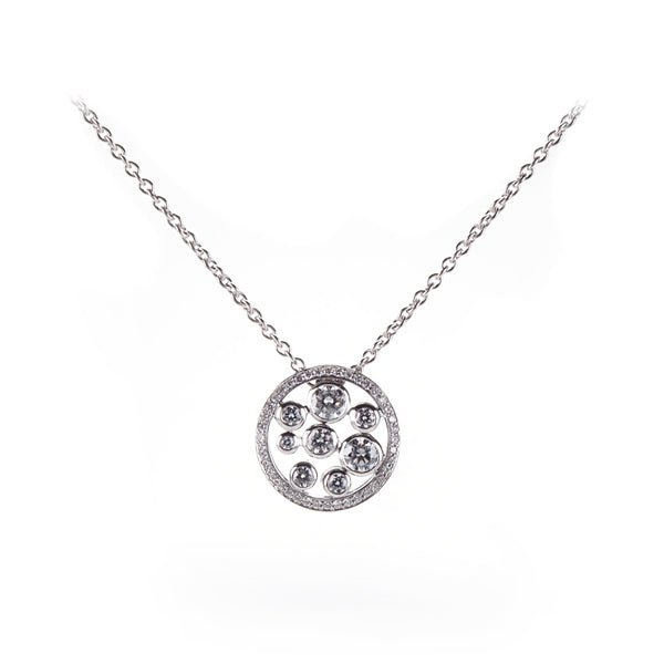 Round Bubbles Diamond Pendant - Tustains Jewellers