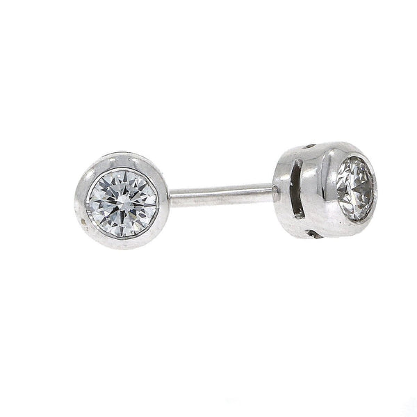 Rubover Diamond Set Earrings 0.15ct - 0.30ct - Tustains Jewellers