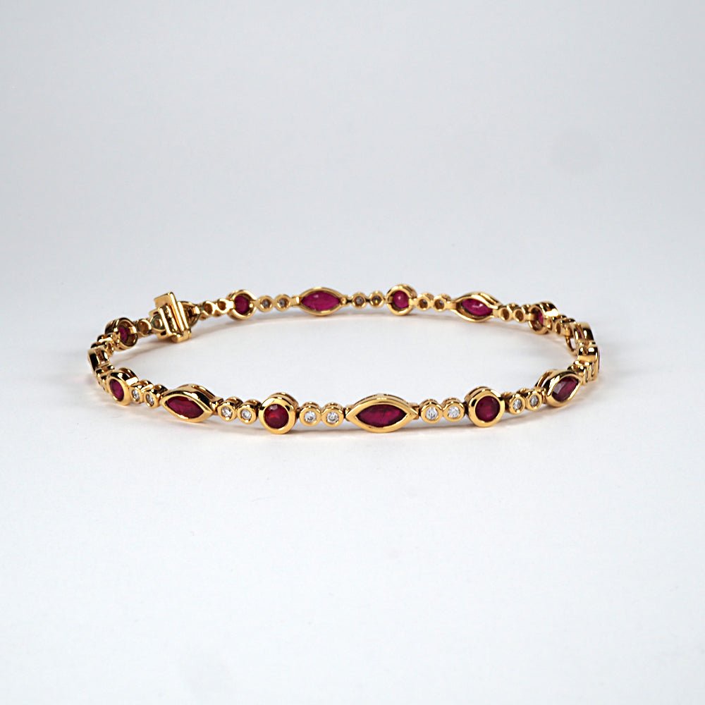 Ruby and Diamond Bracelet - Tustains Jewellers