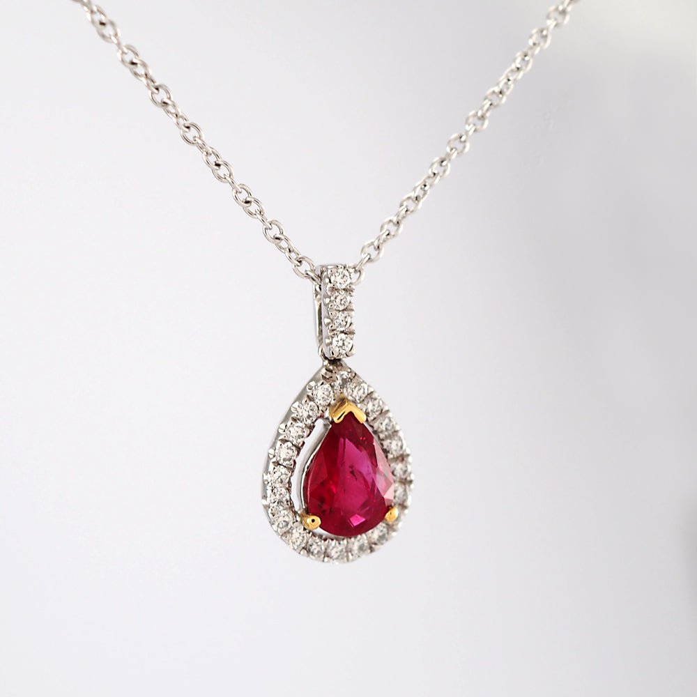 Ruby Cluster Pendant - Tustains Jewellers