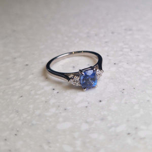 Sapphire and Diamond Trefoil Ring - Tustains Jewellers