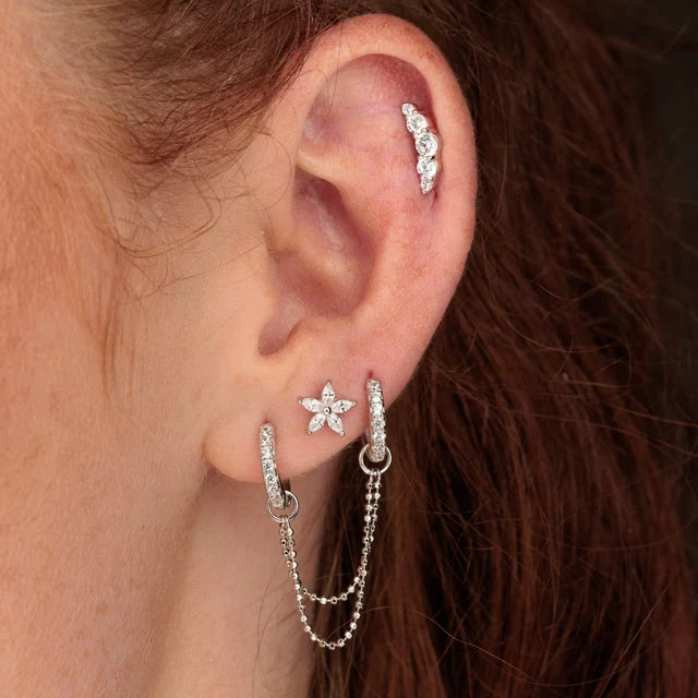Scream Pretty Sparkling Teeny Flower Flat Back Earring