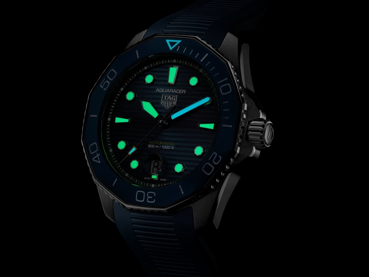 Tag Heuer - Aquaracer Professional 300 on Blue Rubber Strap - Tustains Jewellers