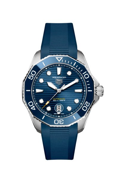 Tag Heuer - Aquaracer Professional 300 on Blue Rubber Strap - Tustains Jewellers