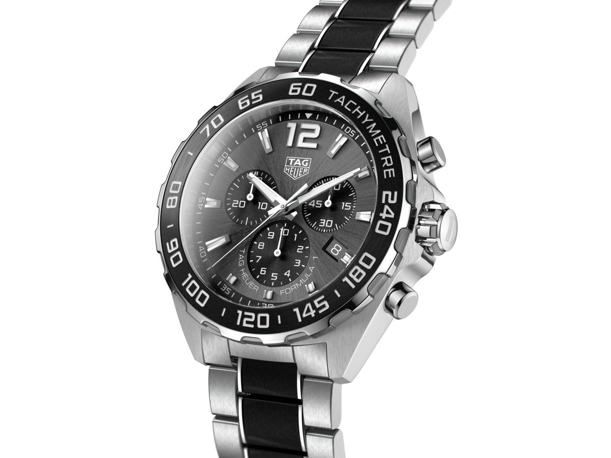 Tag Heuer - F1 Chronograph on Steel and Ceramic Bracelet - Tustains Jewellers