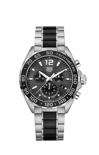 Tag Heuer - F1 Chronograph on Steel and Ceramic Bracelet - Tustains Jewellers