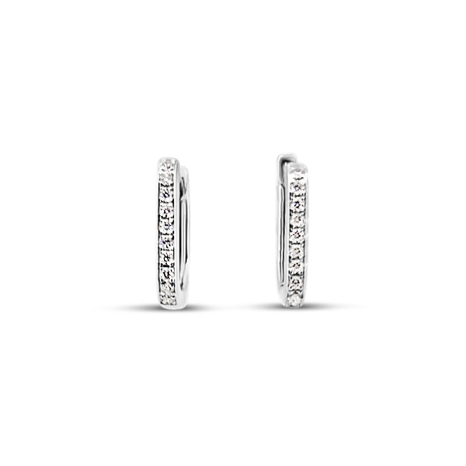 Diamond Paperclip Earrings