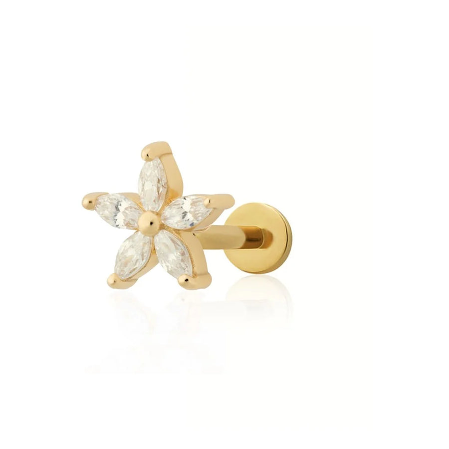 Scream Pretty Sparkling Teeny Flower Flat Back Earring
