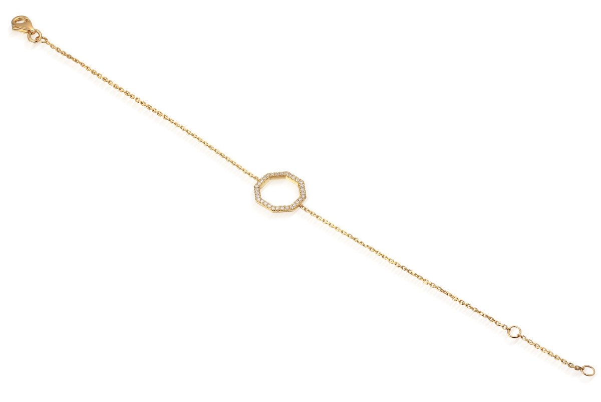 Yellow Gold Geometric Bracelet - Tustains Jewellers