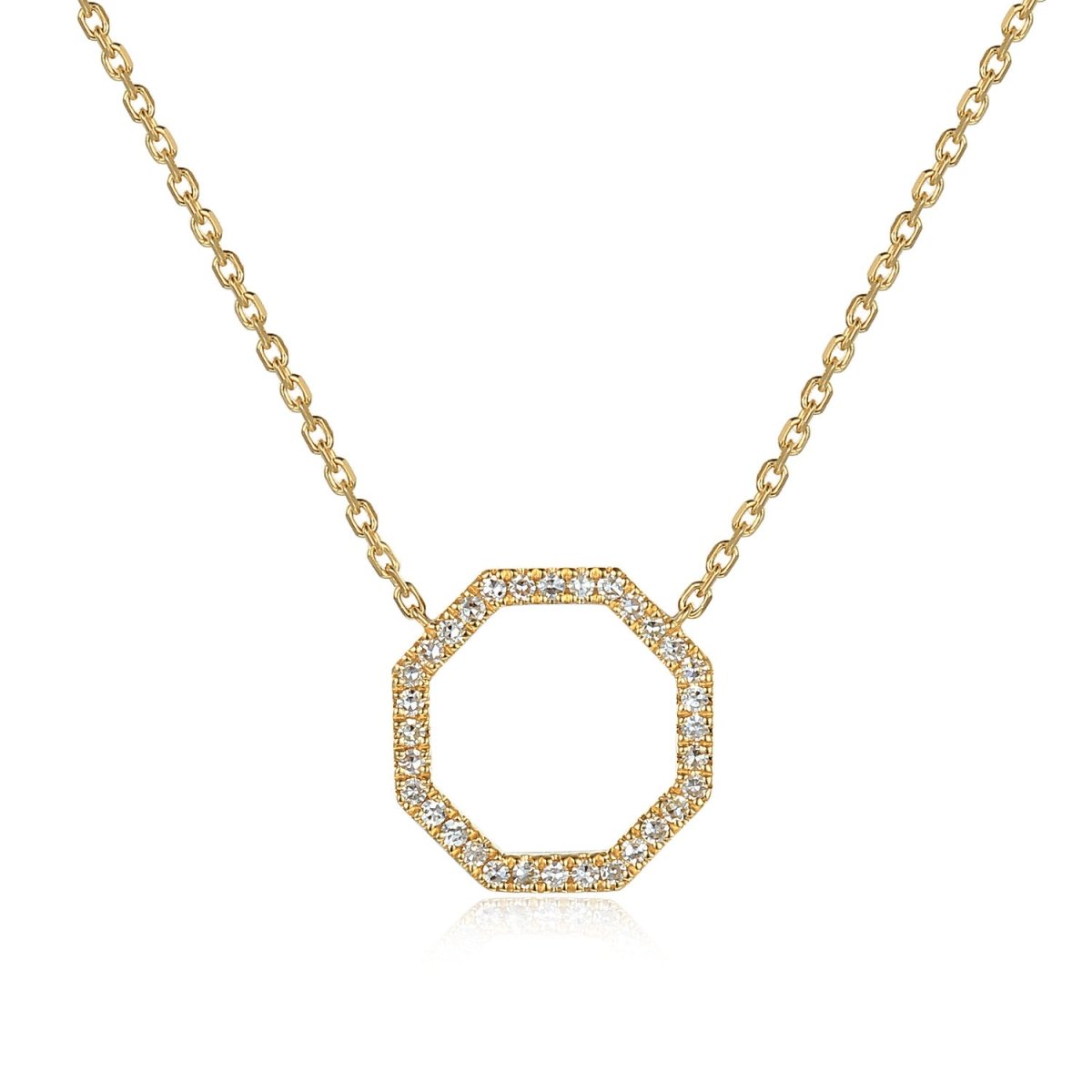 Yellow Gold Geometric Necklace - Tustains Jewellers