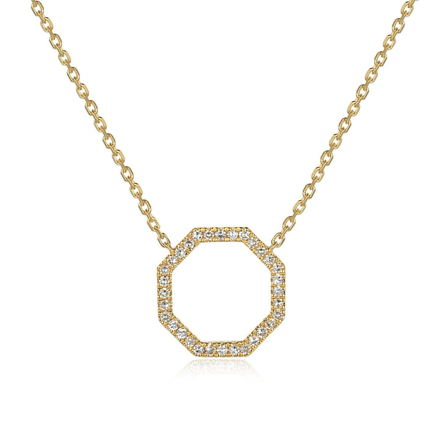 Yellow Gold Geometric Necklace - Tustains Jewellers