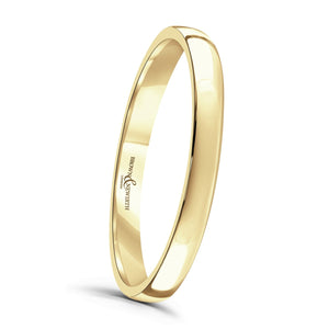 Yellow Gold Lighter Court 1.5mm - 3mm - Tustains Jewellers