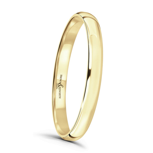 Yellow Gold Lighter Court 2mm - 3mm - Tustains Jewellers