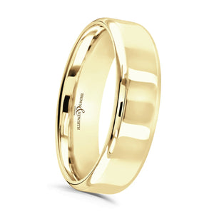Yellow Gold Lighter Softened Flat Court 4mm - 6mm - Tustains Jewellers