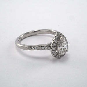 Pear Cluster with Diamond Shoulders - 0.89ct