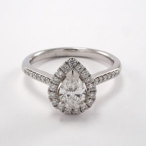 Pear Cluster with Diamond Shoulders - 0.89ct