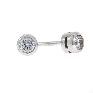 Rubover Diamond Set Earrings 0.15ct-0.30ct