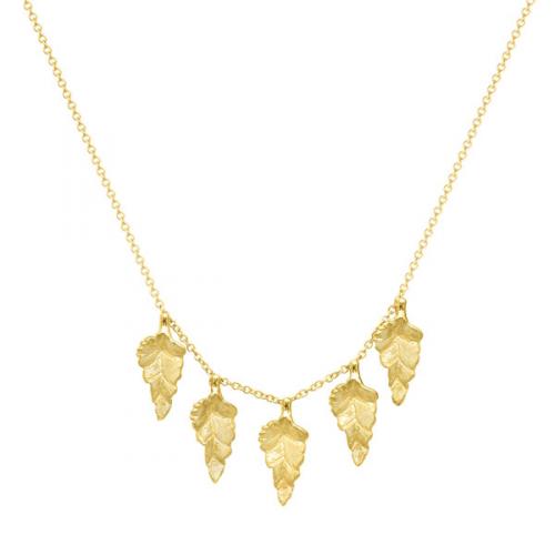 London Road - Gold Falling Leaves Necklace