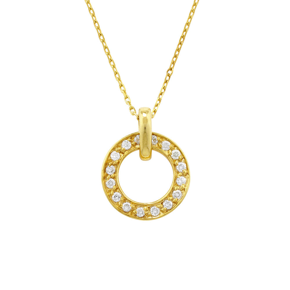London Road - Large Yellow Gold Meridian Pendant