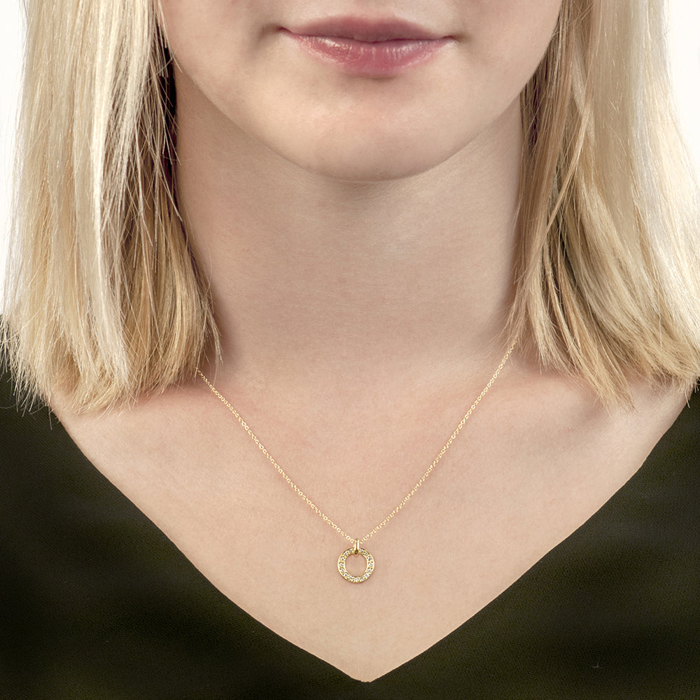 London Road - Large Yellow Gold Meridian Pendant